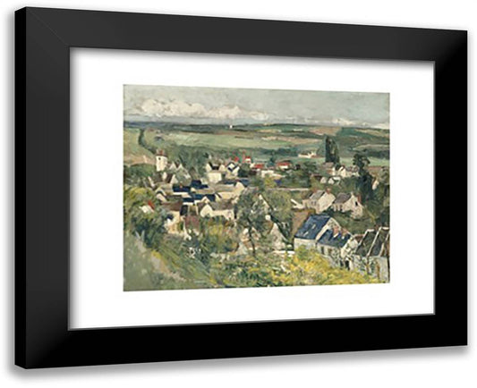 Auvers, Panoramic View, c.1873 18x15 Black Modern Wood Framed Art Print Poster by Cezanne, Paul