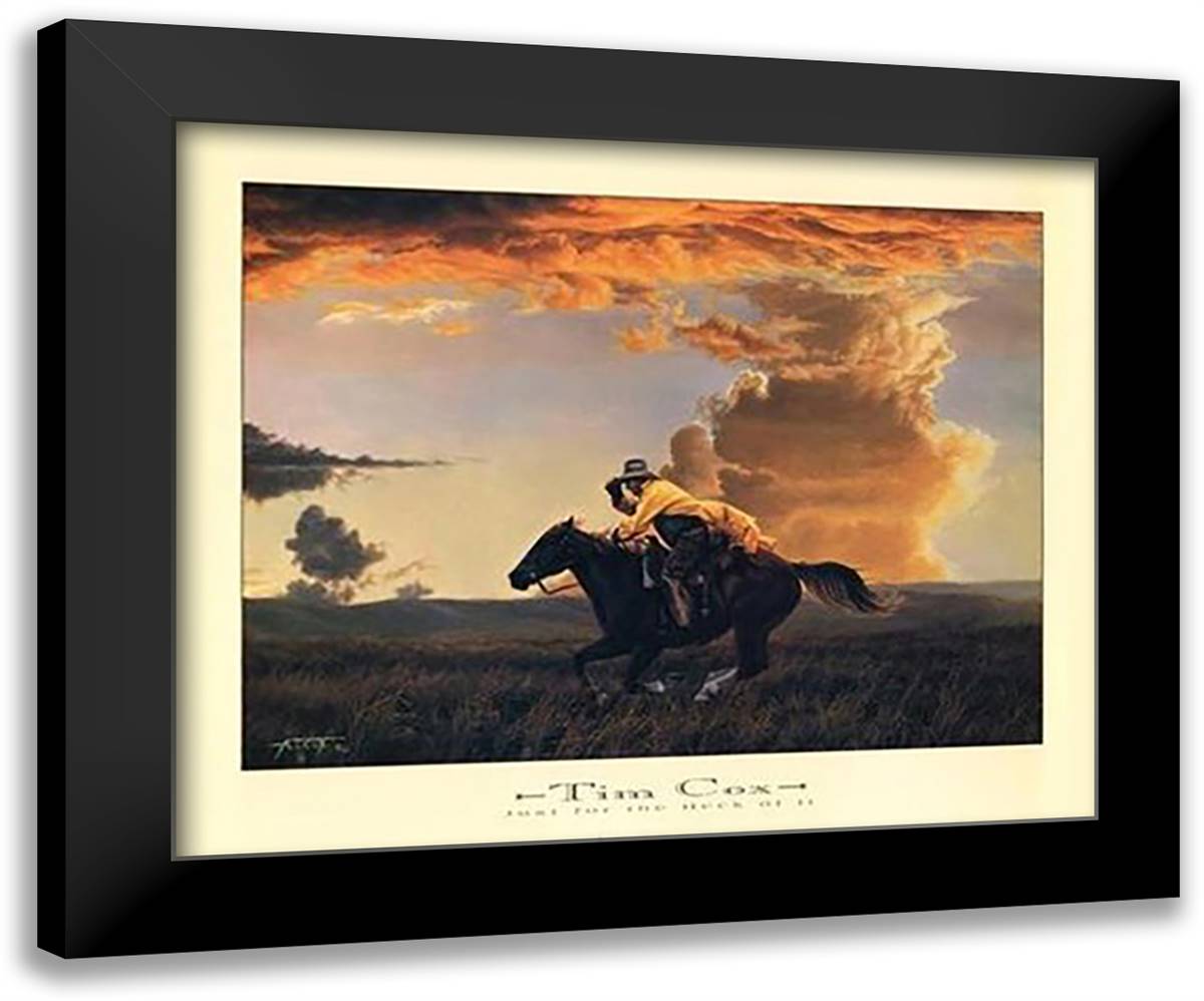 Just for the Heck of It 34x28 Black Modern Wood Framed Art Print Poster by Cox, Tim