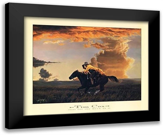 Just for the Heck of It 34x28 Black Modern Wood Framed Art Print Poster by Cox, Tim