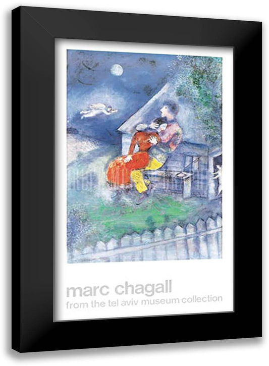 The Lovers 25x39 Black Modern Wood Framed Art Print Poster by Chagall, Marc