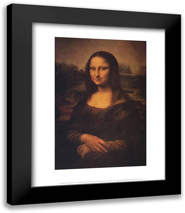 Mona Lisa, c.1507 15x18 Black Modern Wood Framed Art Print Poster by da Vinci, Leonardo