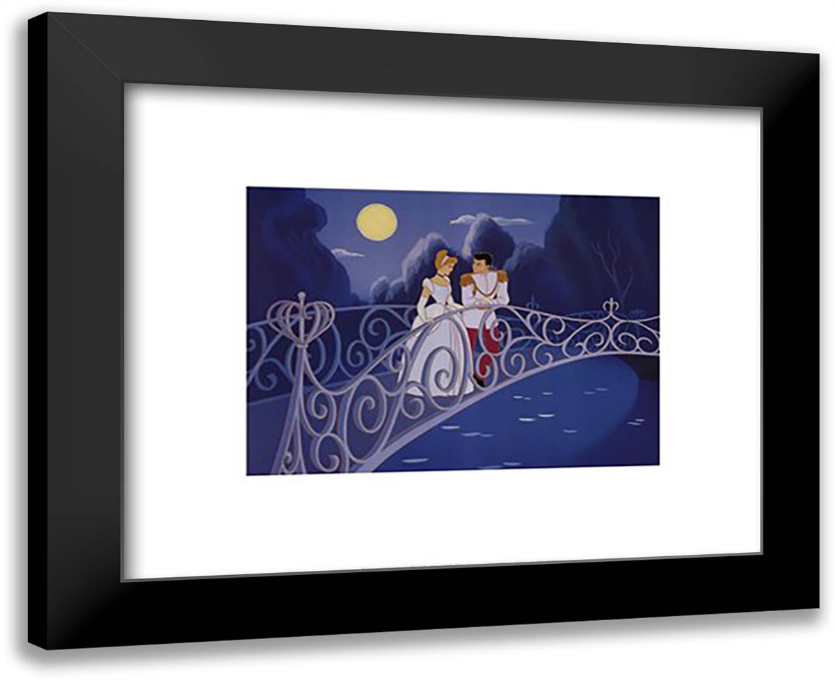 Cinderella 24x20 Black Modern Wood Framed Art Print Poster by Disney
