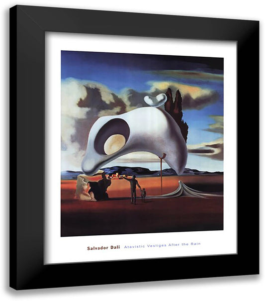 Atavistic Vestiges After the Rain, c.1934 28x34 Black Modern Wood Framed Art Print Poster by Dali, Salvador