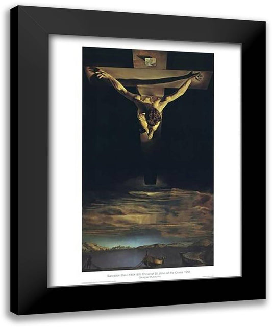 Christ of St. John of the Cross, c.1951 28x36 Black Modern Wood Framed Art Print Poster by Dali, Salvador