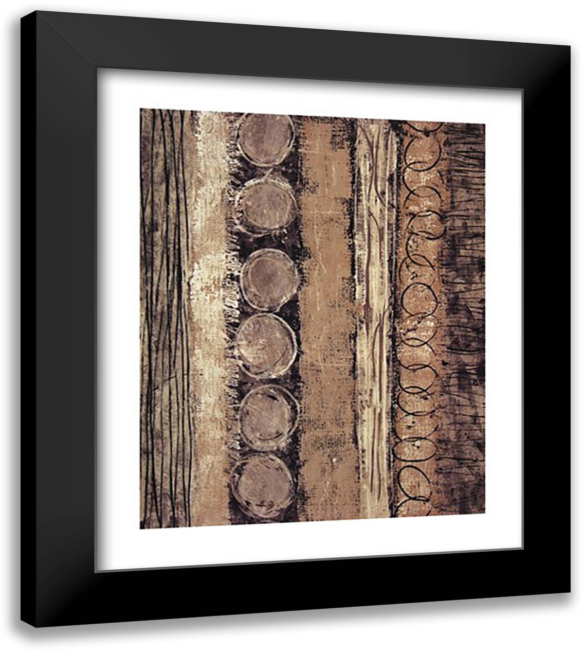 Stony Beach 24x28 Black Modern Wood Framed Art Print Poster by Duplock, Denise