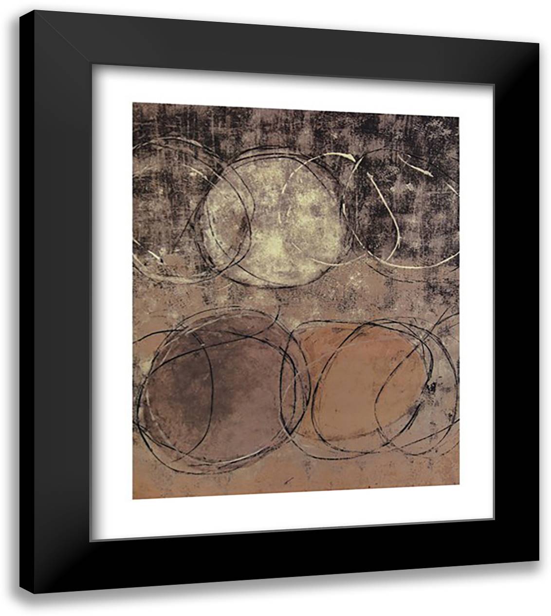 Rolling Stone 24x28 Black Modern Wood Framed Art Print Poster by Duplock, Denise