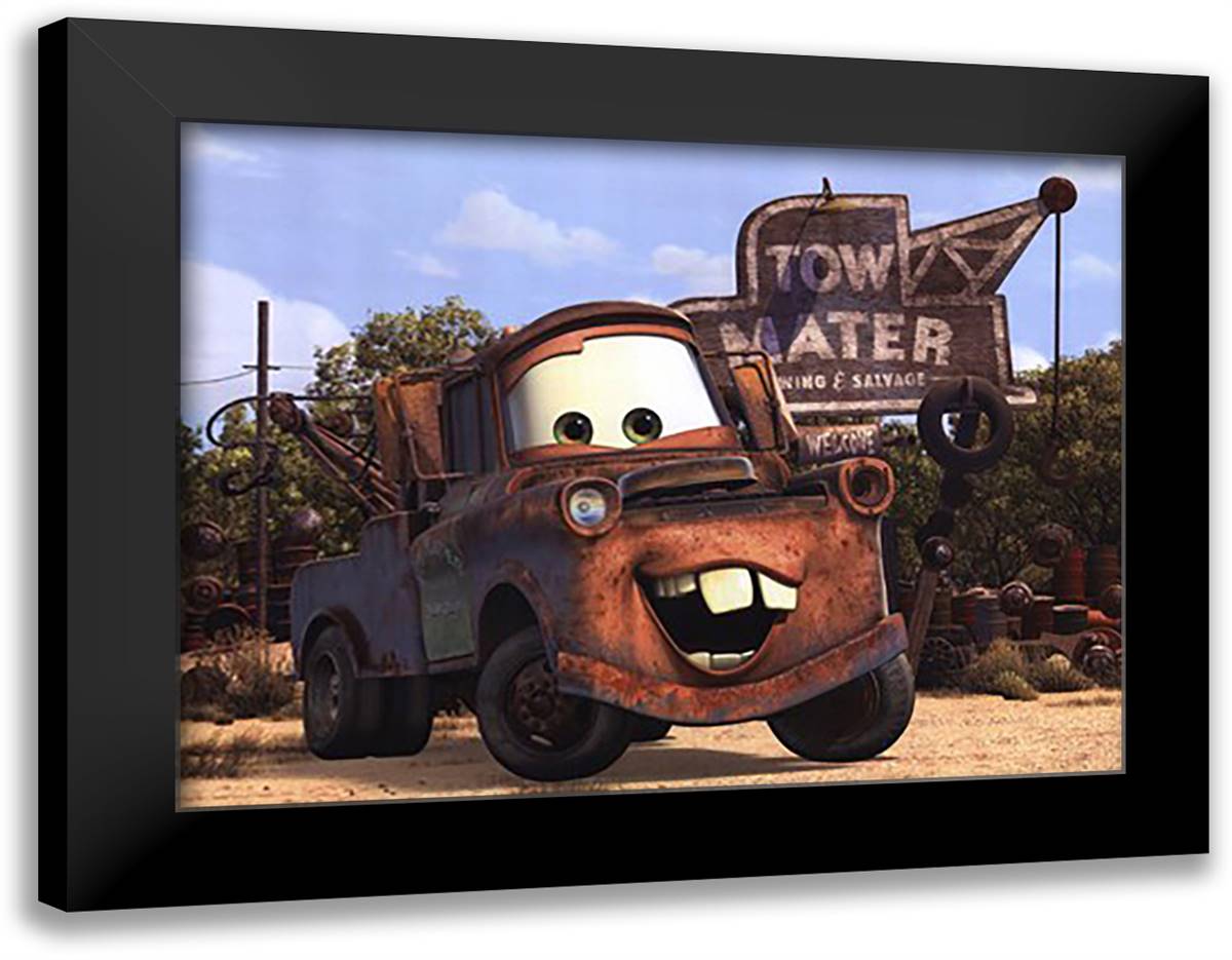 Mater 20x16 Black Modern Wood Framed Art Print Poster by Disney