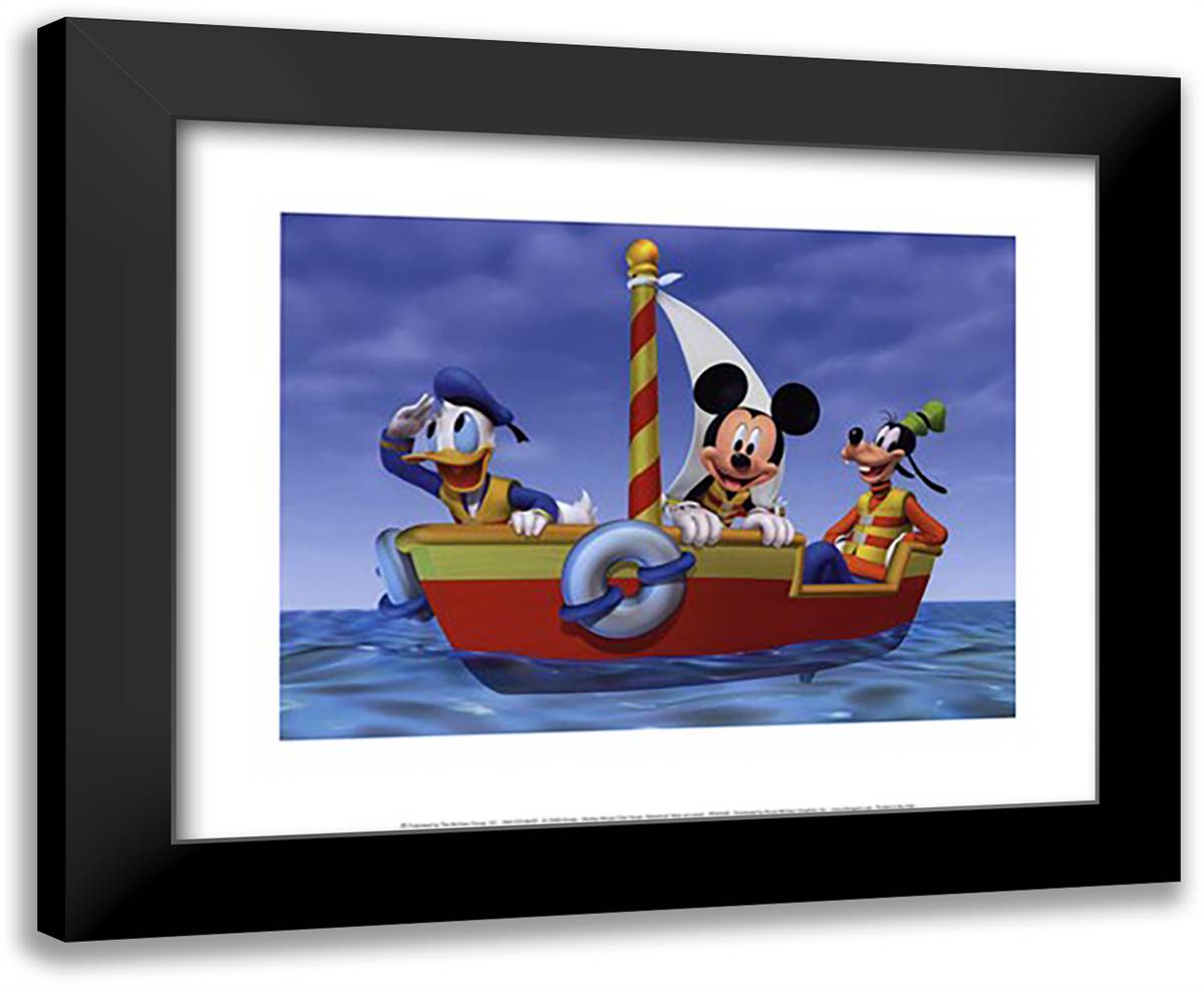Mickey Mouse Clubhouse: Adventure! Here we come! 18x15 Black Modern Wood Framed Art Print Poster by Disney