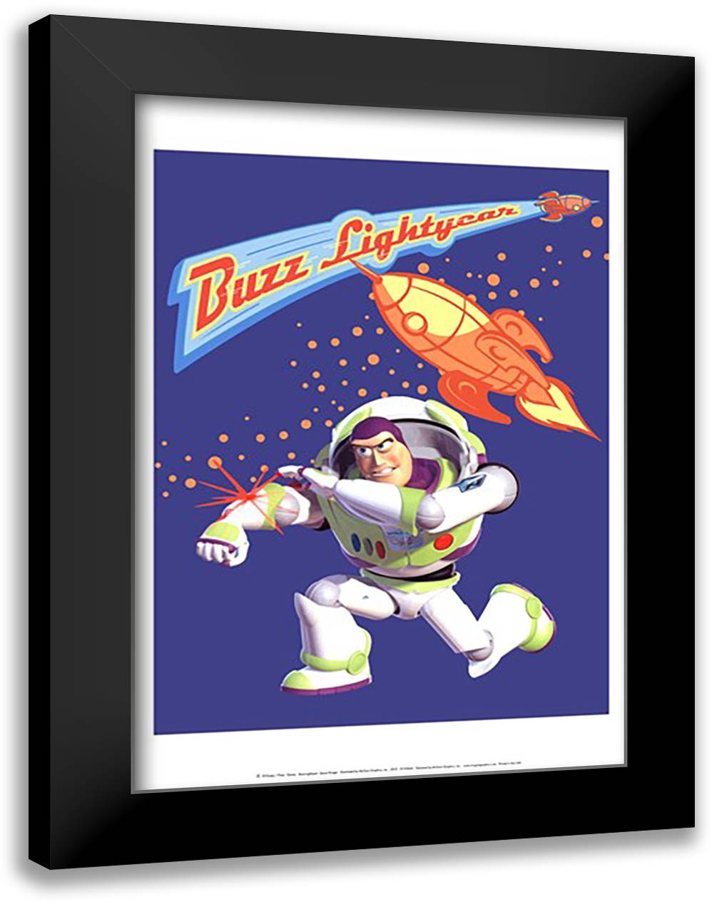 Buzz Lightyear: Space Ranger 17x23 Black Modern Wood Framed Art Print Poster by Disney