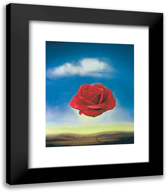 Meditative Rose, c.1958 20x24 Black Modern Wood Framed Art Print Poster by Dali, Salvador