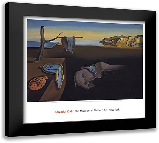 The Persistence of Memory, c.1931 31x28 Black Modern Wood Framed Art Print Poster by Dali, Salvador