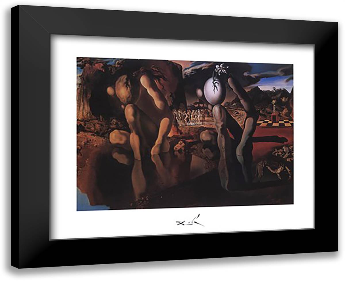 The Metamorphosis of Narcissus, c.1937 18x15 Black Modern Wood Framed Art Print Poster by Dali, Salvador