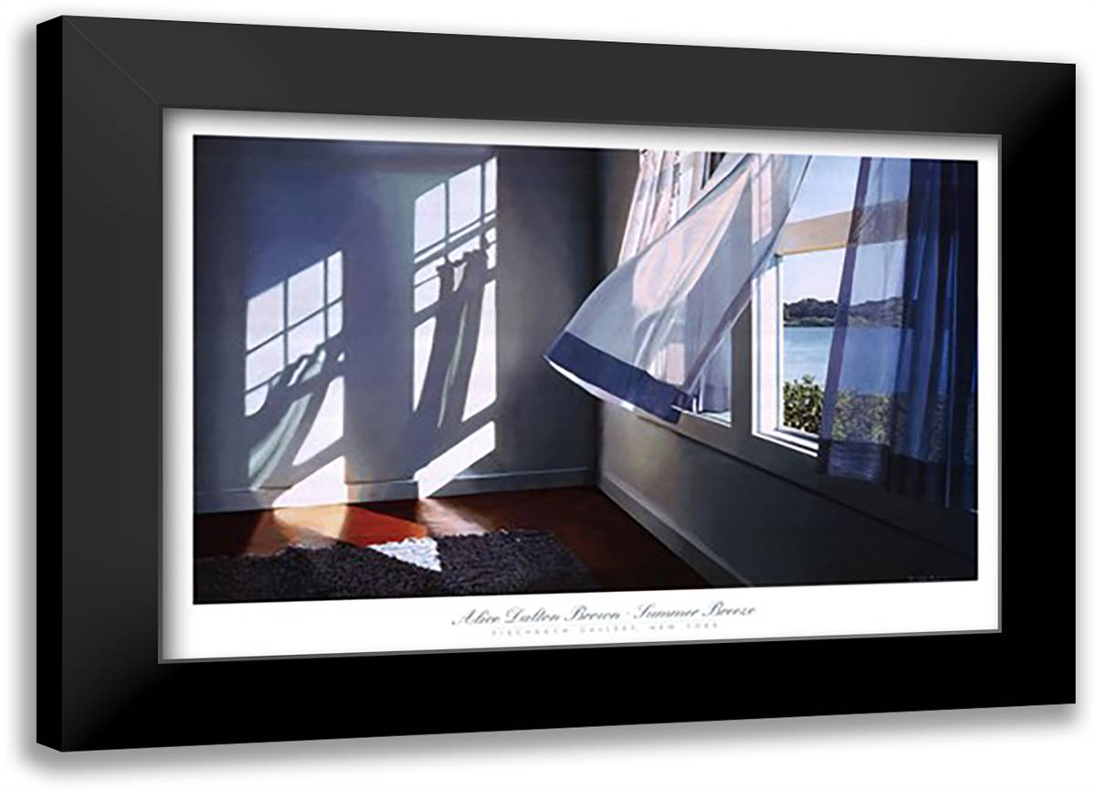 Summer Breeze 40x28 Black Modern Wood Framed Art Print Poster by Brown, Alice Dalton