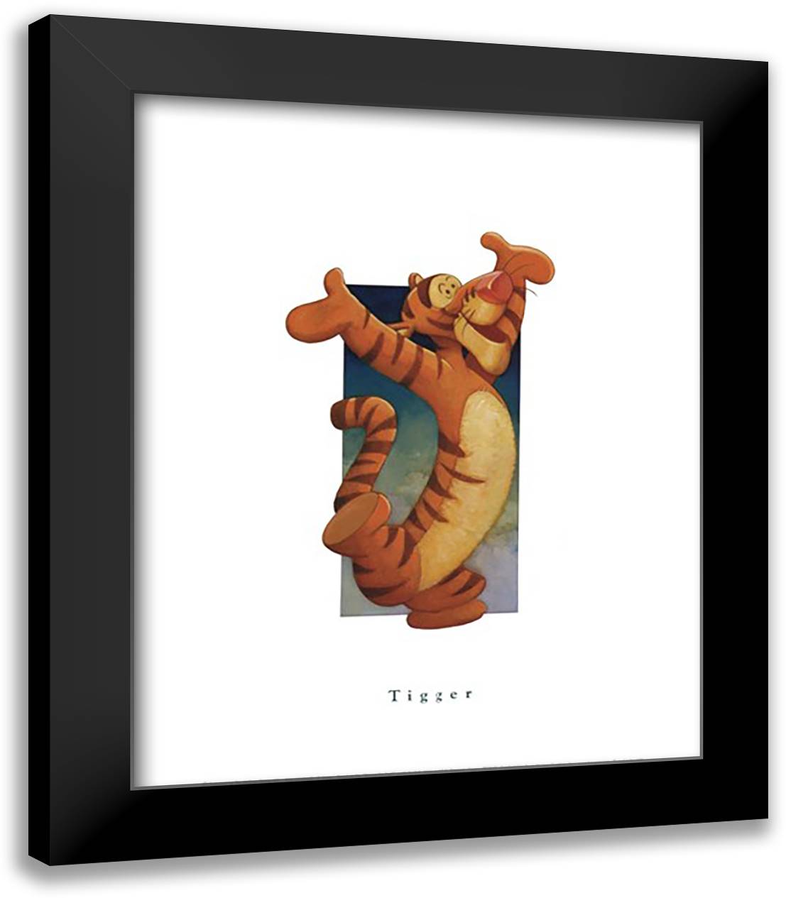 Tigger 15x18 Black Modern Wood Framed Art Print Poster by Disney
