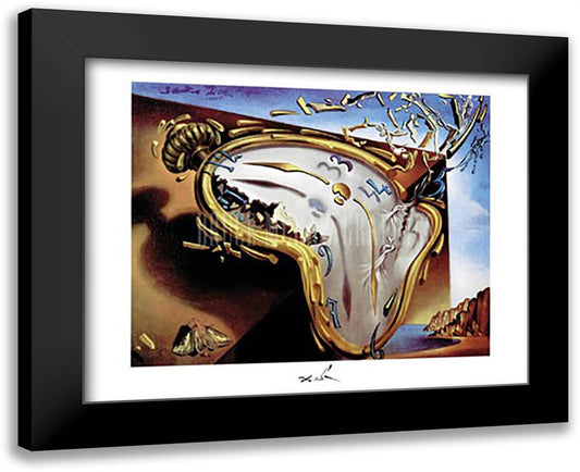 Soft Watch At Moment of First Explosion, c.1954 18x15 Black Modern Wood Framed Art Print Poster by Dali, Salvador