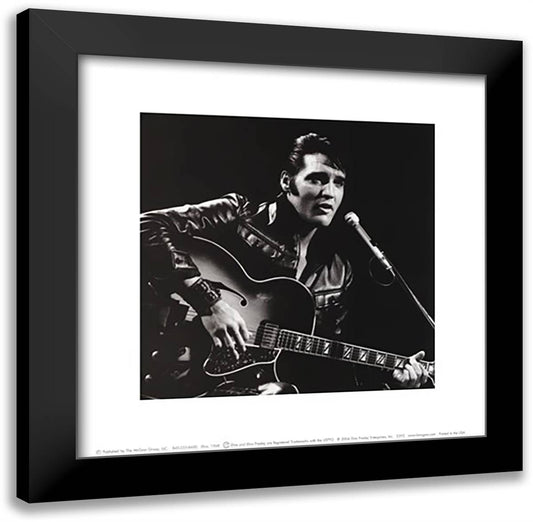 Elvis, 1968 (small) 12x12 Black Modern Wood Framed Art Print Poster