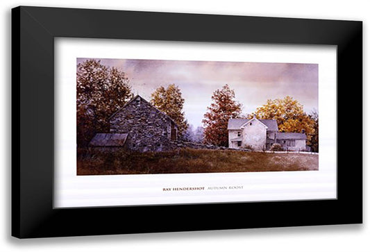 Autumn Roost 40x26 Black Modern Wood Framed Art Print Poster by Hendershot, Ray