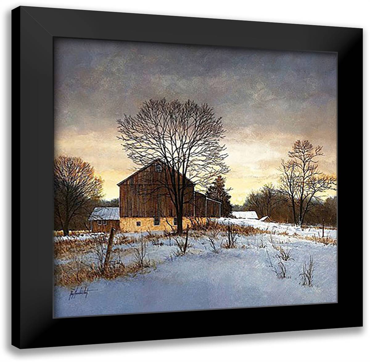 Breaking Light 16x16 Black Modern Wood Framed Art Print Poster by Hendershot, Ray