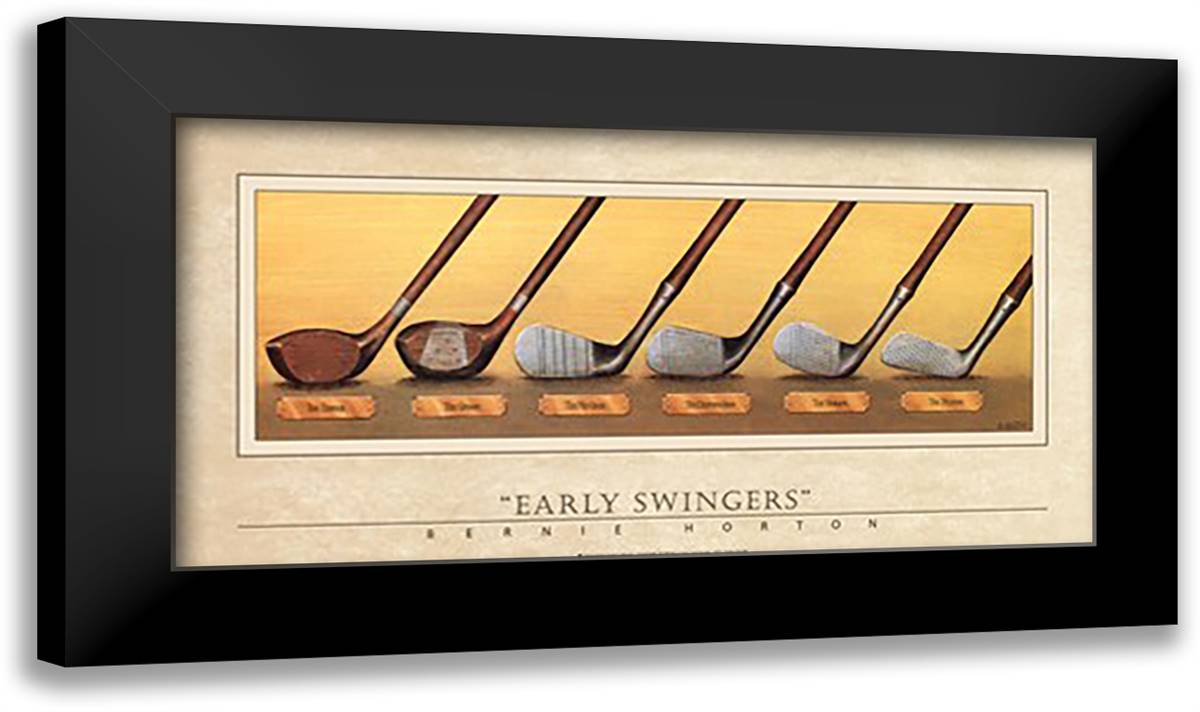 Early Swingers 28x16 Black Modern Wood Framed Art Print Poster by Horton, Bernie