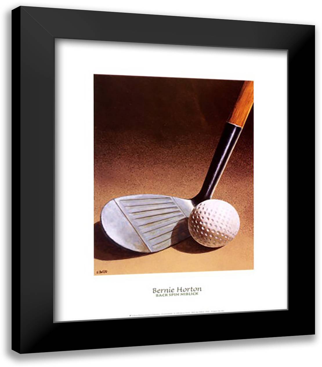 Back Spin Niblick 15x18 Black Modern Wood Framed Art Print Poster by Horton, Bernie