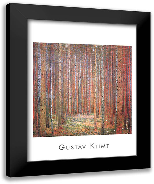 Tannenwald I 22x28 Black Modern Wood Framed Art Print Poster by Klimt, Gustav
