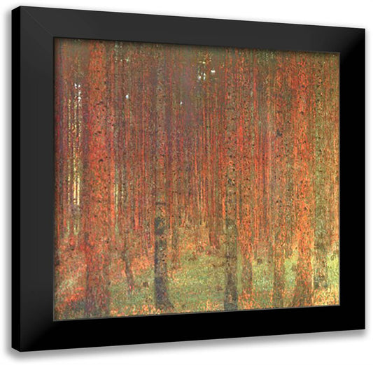 Tannenwald II 16x16 Black Modern Wood Framed Art Print Poster by Klimt, Gustav