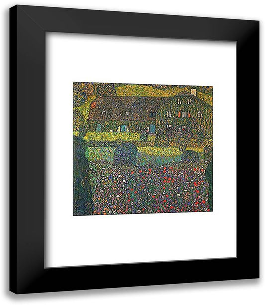 House in Attersee 15x18 Black Modern Wood Framed Art Print Poster by Klimt, Gustav
