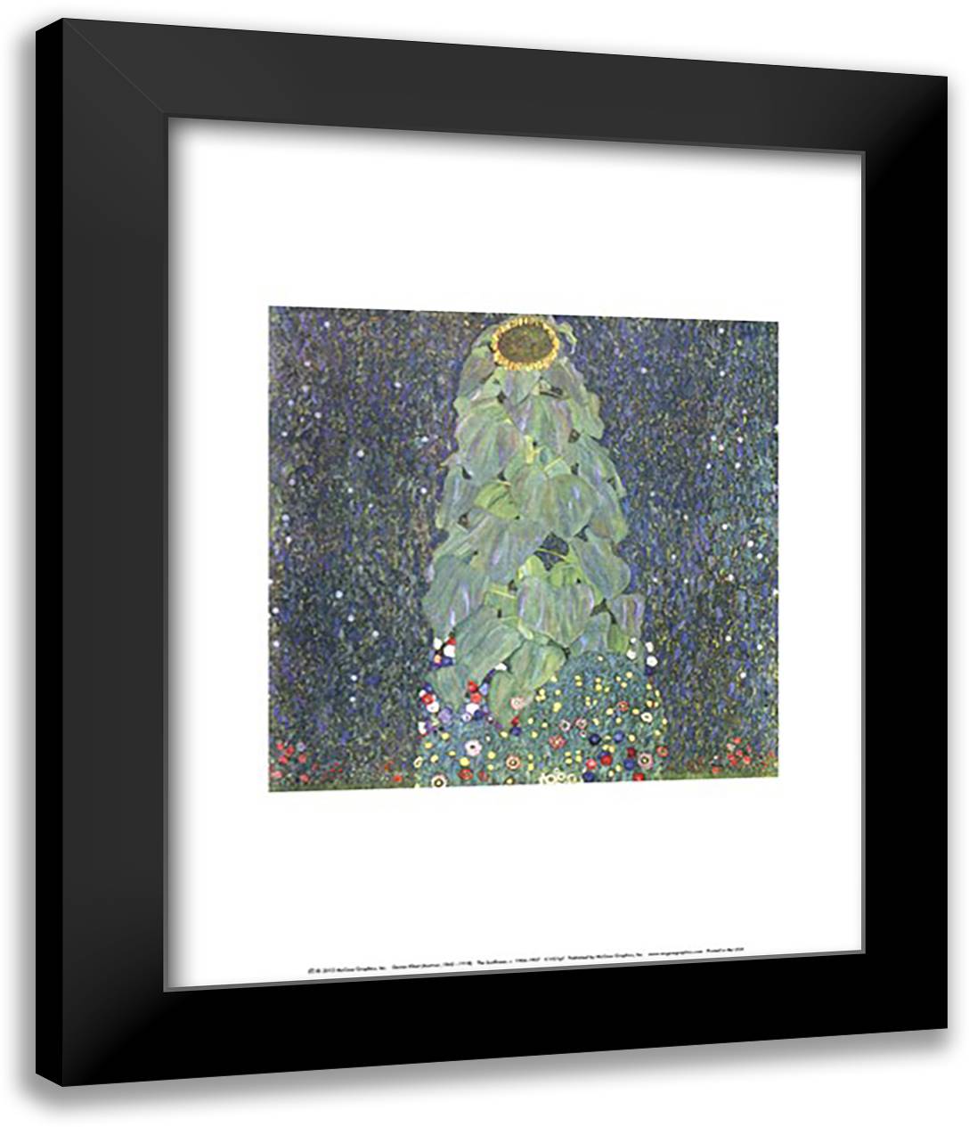 The Sunflower, c. 1906-1907 15x18 Black Modern Wood Framed Art Print Poster by Klimt, Gustav