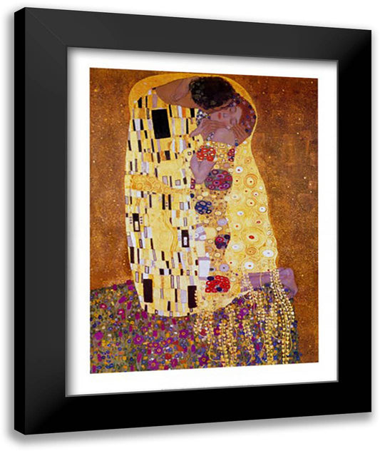 The Kiss, c.1908 28x36 Black Modern Wood Framed Art Print Poster by Klimt, Gustav