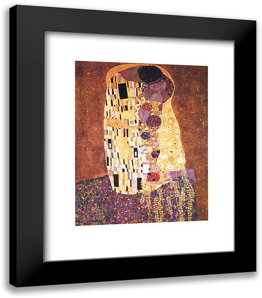 The Kiss, c.1908 17x23 Black Modern Wood Framed Art Print Poster by Klimt, Gustav