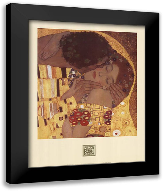 The Kiss, c.1908 (detail) 22x28 Black Modern Wood Framed Art Print Poster by Klimt, Gustav