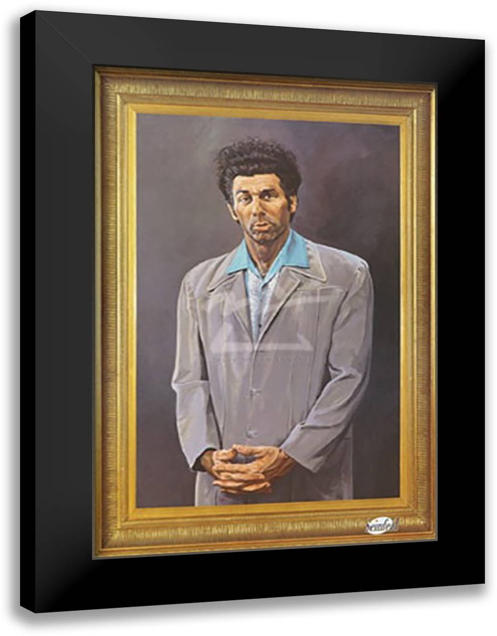 Kramer 28x40 Black Modern Wood Framed Art Print Poster by Salk, Larry