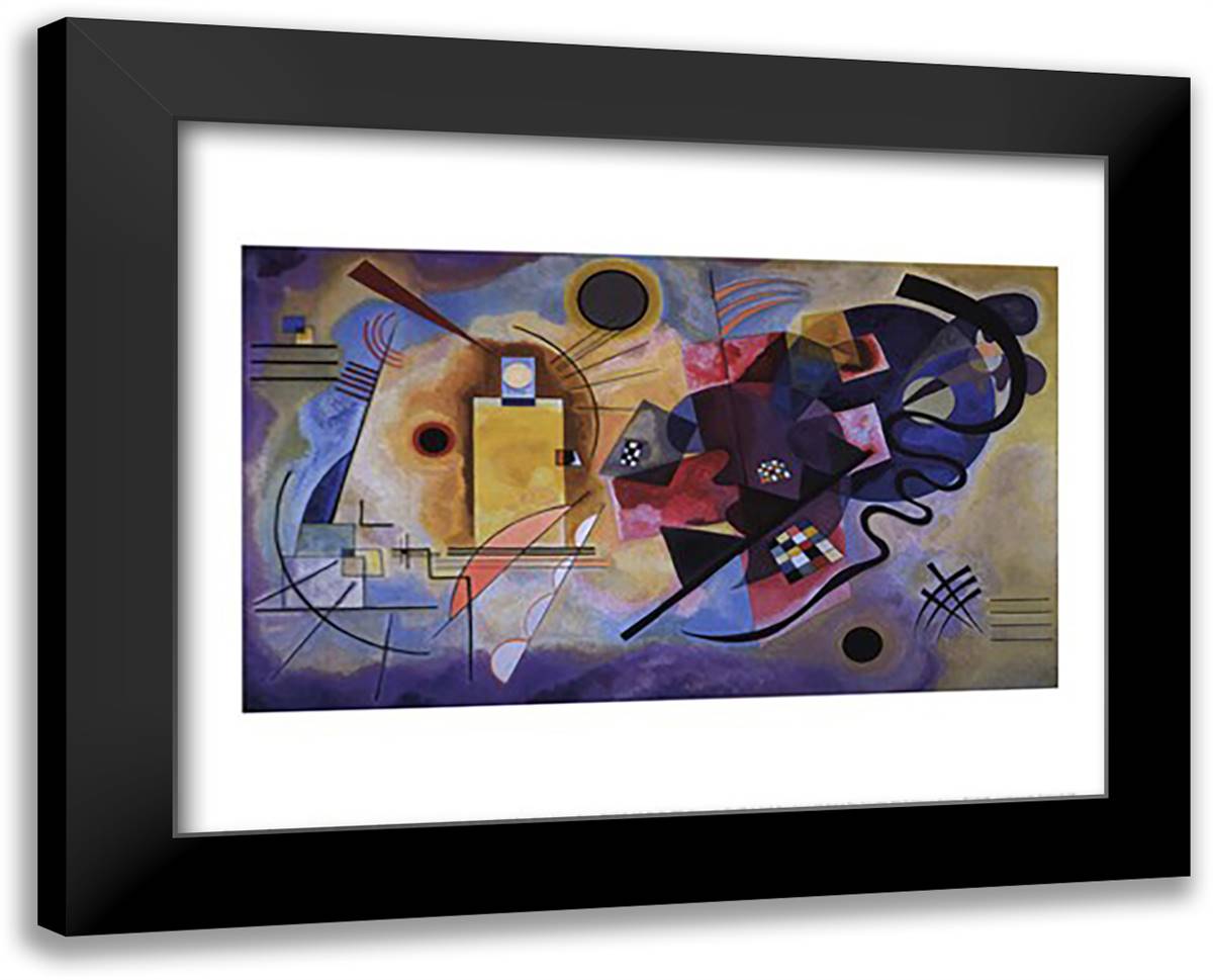 Gelb, Rot, Blau, c.1925 18x15 Black Modern Wood Framed Art Print Poster by Kandinsky, Wassily