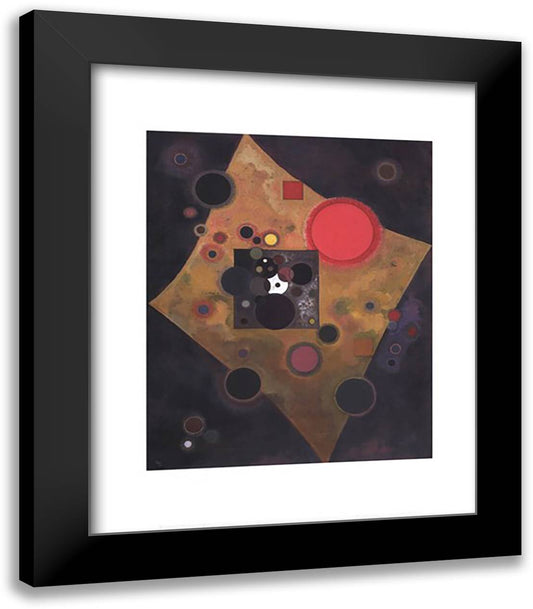 Accent en Rose, c.1926 15x18 Black Modern Wood Framed Art Print Poster by Kandinsky, Wassily