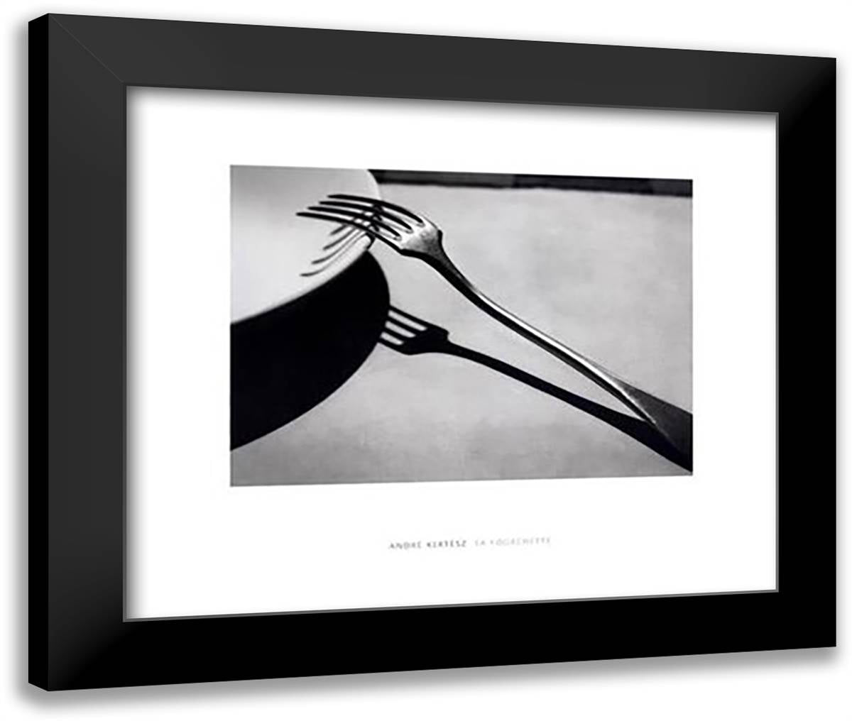 La fourchette, 1928 28x24 Black Modern Wood Framed Art Print Poster by Kertesz, Andre
