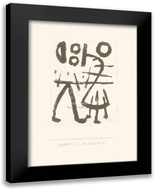Tatlich Keiten, c.1940 24x32 Black Modern Wood Framed Art Print Poster by Klee, Paul