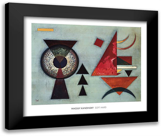 Weiches Hart, c.1927 34x28 Black Modern Wood Framed Art Print Poster by Kandinsky, Wassily