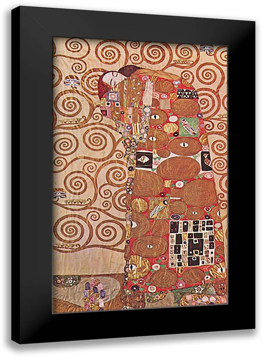 Fulfillment 15x18 Black Modern Wood Framed Art Print Poster by Klimt, Gustav