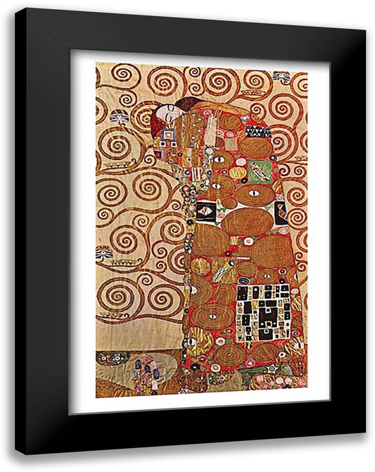 Fulfillment 17x23 Black Modern Wood Framed Art Print Poster by Klimt, Gustav