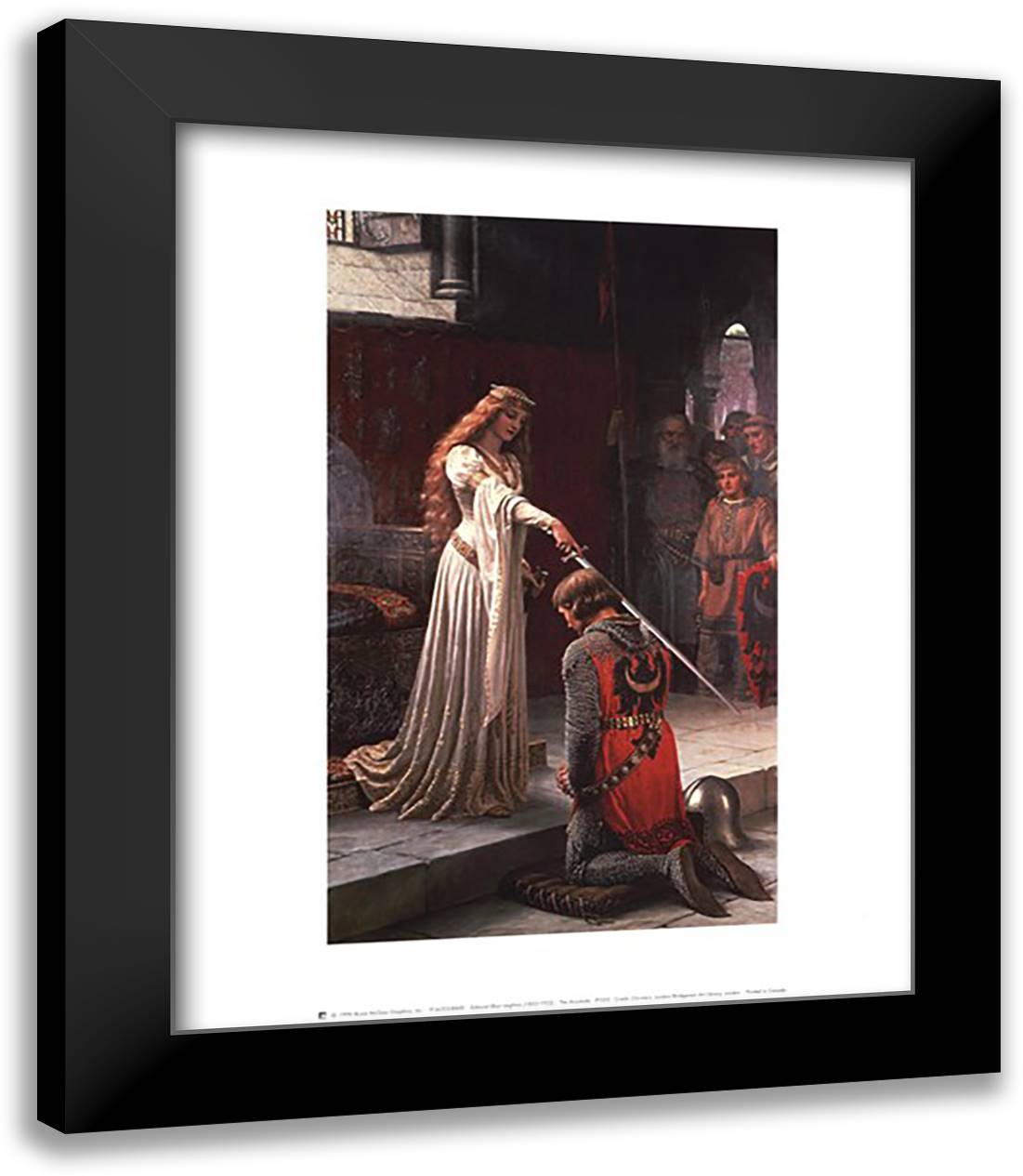 The Accolade 15x18 Black Modern Wood Framed Art Print Poster by Leighton, Edmund Blair