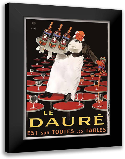 Le Daure 28x40 Black Modern Wood Framed Art Print Poster by Lotti