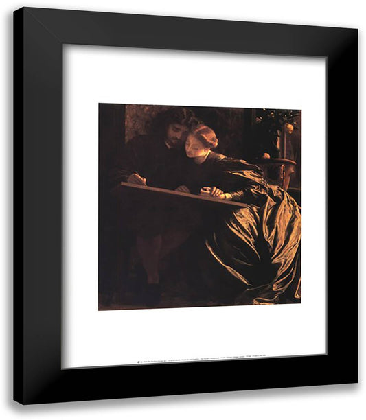 The Painter's Honeymoon 15x18 Black Modern Wood Framed Art Print Poster by Leighton, Frederic