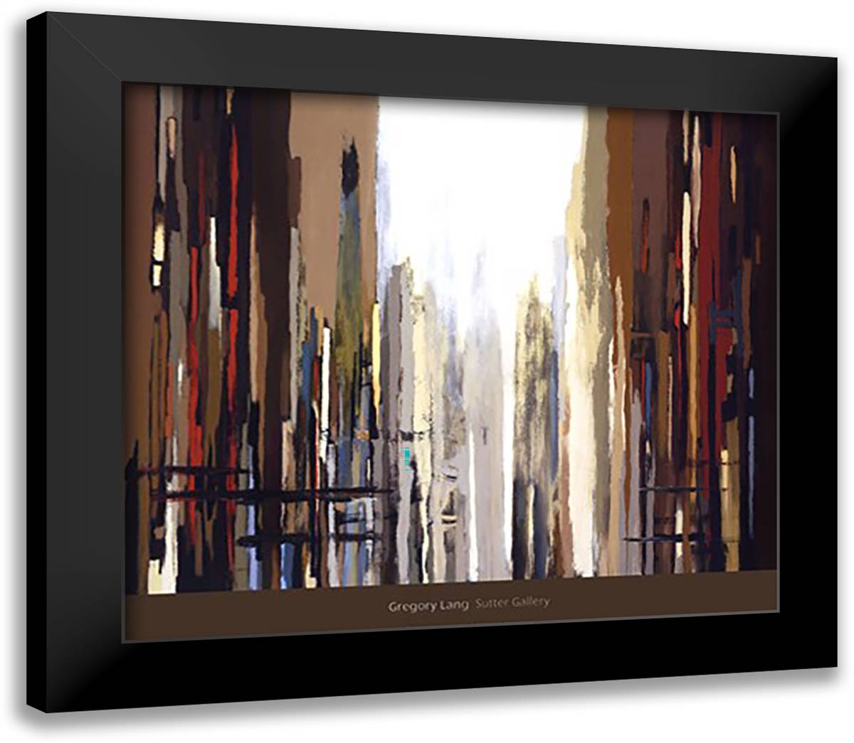 Urban Abstract No. 159 32x28 Black Modern Wood Framed Art Print Poster by Lang, G.