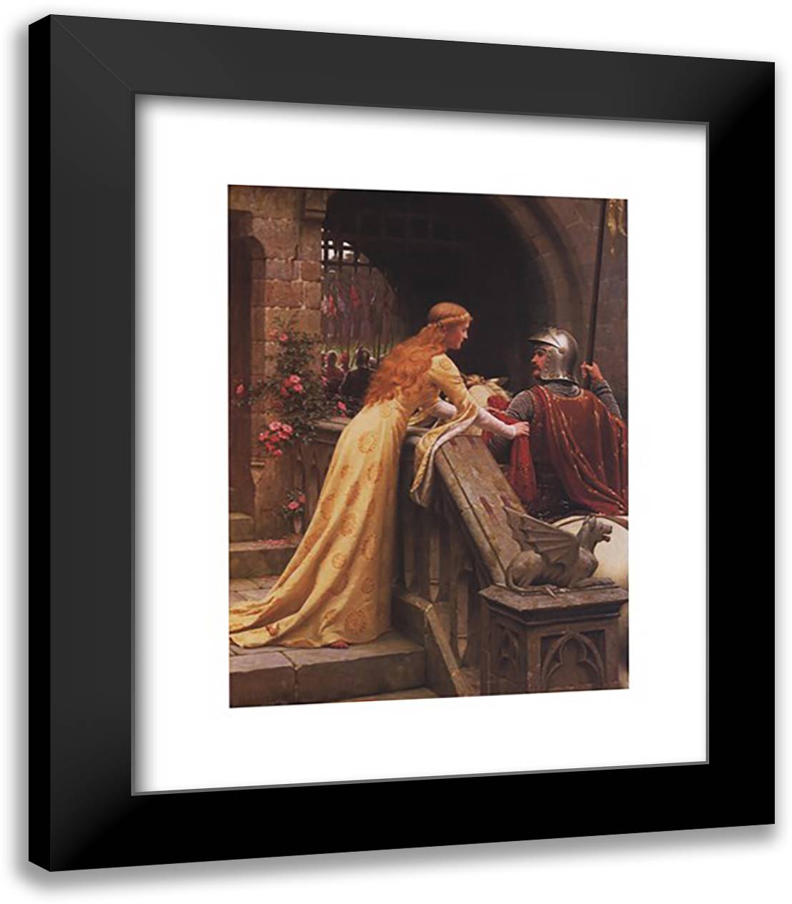 God Speed 20x24 Black Modern Wood Framed Art Print Poster by Leighton, Edmund Blair