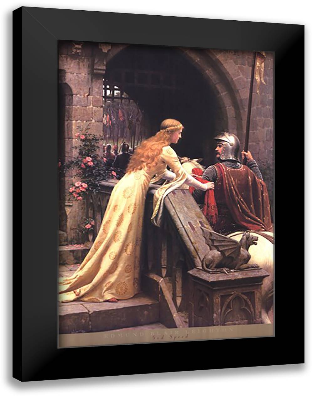 God Speed 28x40 Black Modern Wood Framed Art Print Poster by Leighton, Edmund Blair