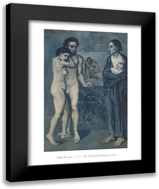 La Vie, 1903 28x36 Black Modern Wood Framed Art Print Poster by Picasso, Pablo