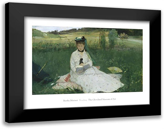 Reading (La lecture), 1873 36x28 Black Modern Wood Framed Art Print Poster by Morisot, Berthe