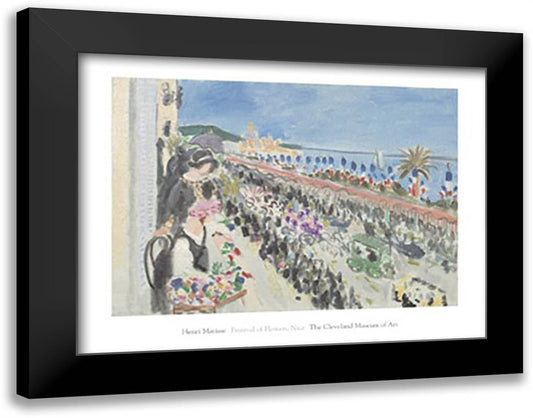 Festival of Flowers, Nice (Fte des fleurs), 1923 36x28 Black Modern Wood Framed Art Print Poster by Matisse, Henri