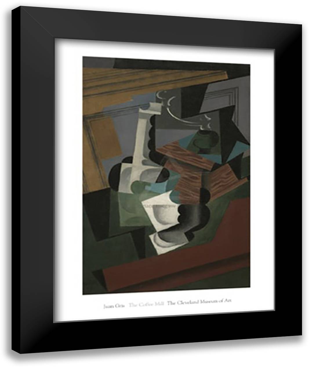 The Coffee Mill (Le moulin a cafe), 1916 28x36 Black Modern Wood Framed Art Print Poster by Gris, Juan