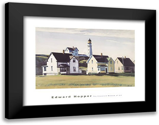 Cape Elizabeth 36x28 Black Modern Wood Framed Art Print Poster by Hopper, Edward